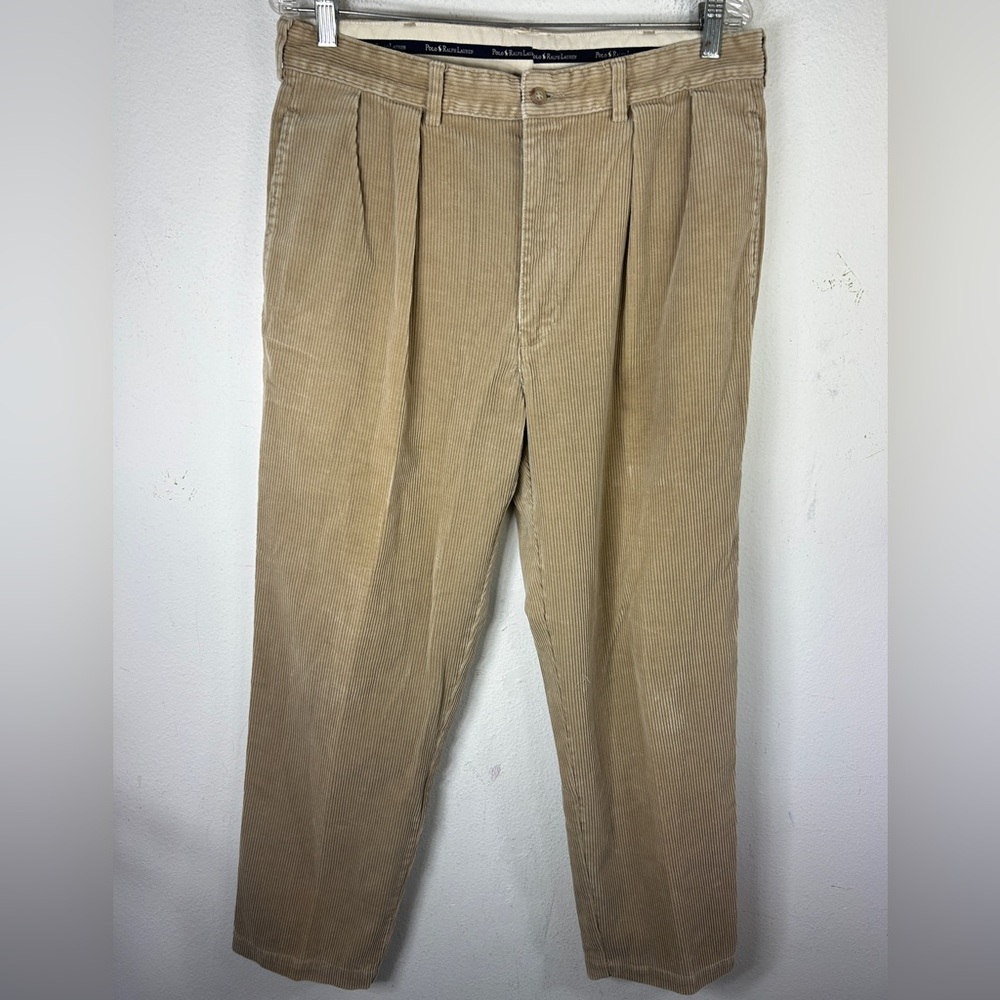 Polo Ralph Lauren MENS pants 34x30 corduroy tan brown academia teacher corpcore